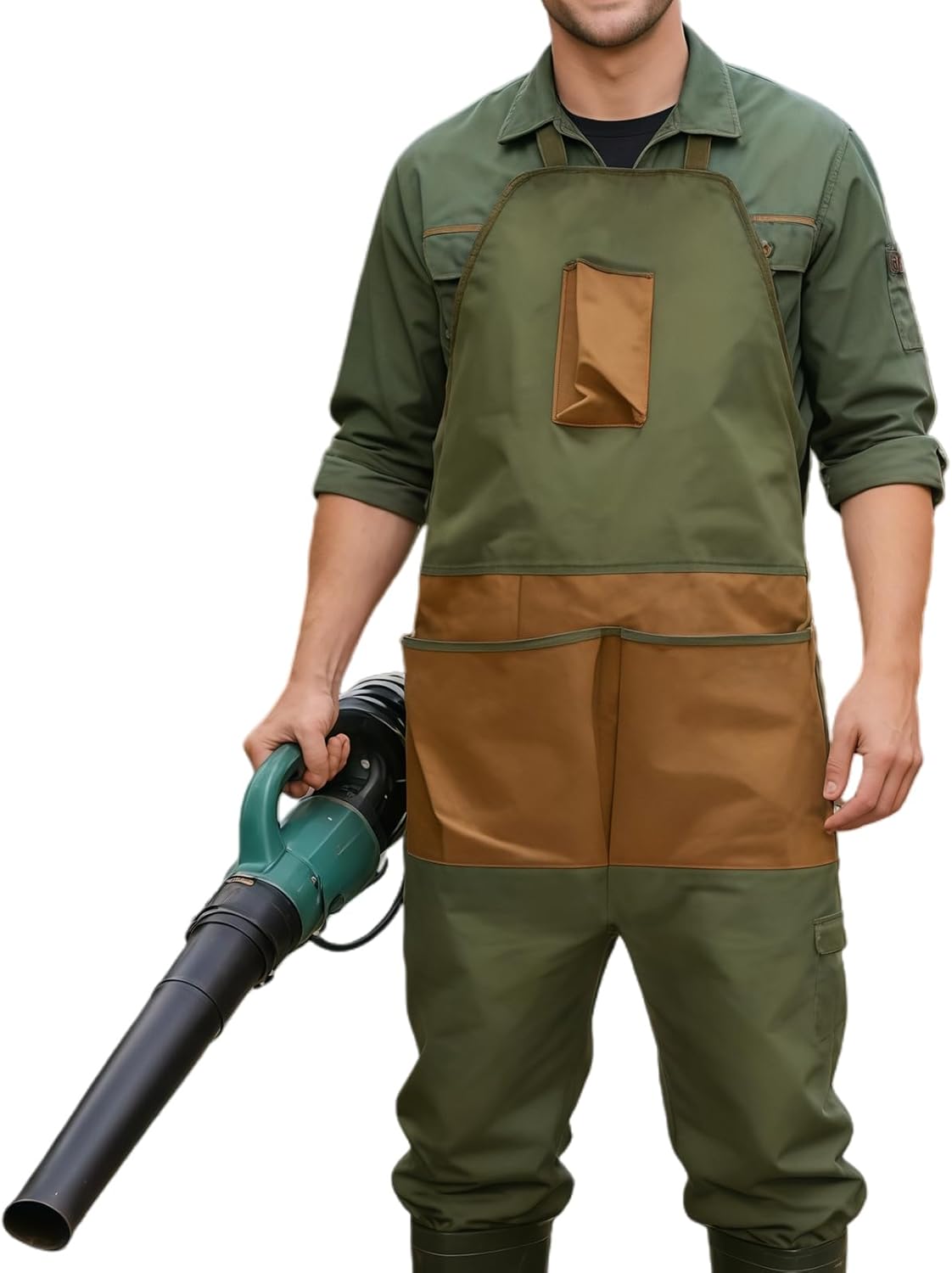 Adjustable Work Gardening Apron, Waterproof Lightweight Tool Apron, Practical Outdoor Gardening Accessory with Storage