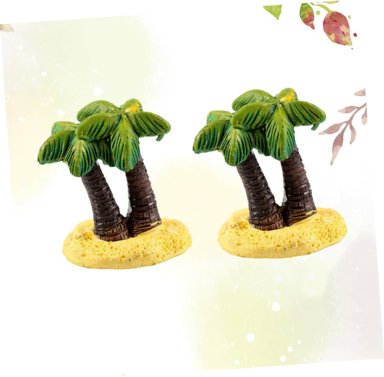 ibasenice Miniature Coconut Tree Micro Landscape Ornament 1.96X1.57X0.39In Resin Palm Tree Decoration for Cake Toppers Desk Decor and Tropical Microlandschaft Scenes