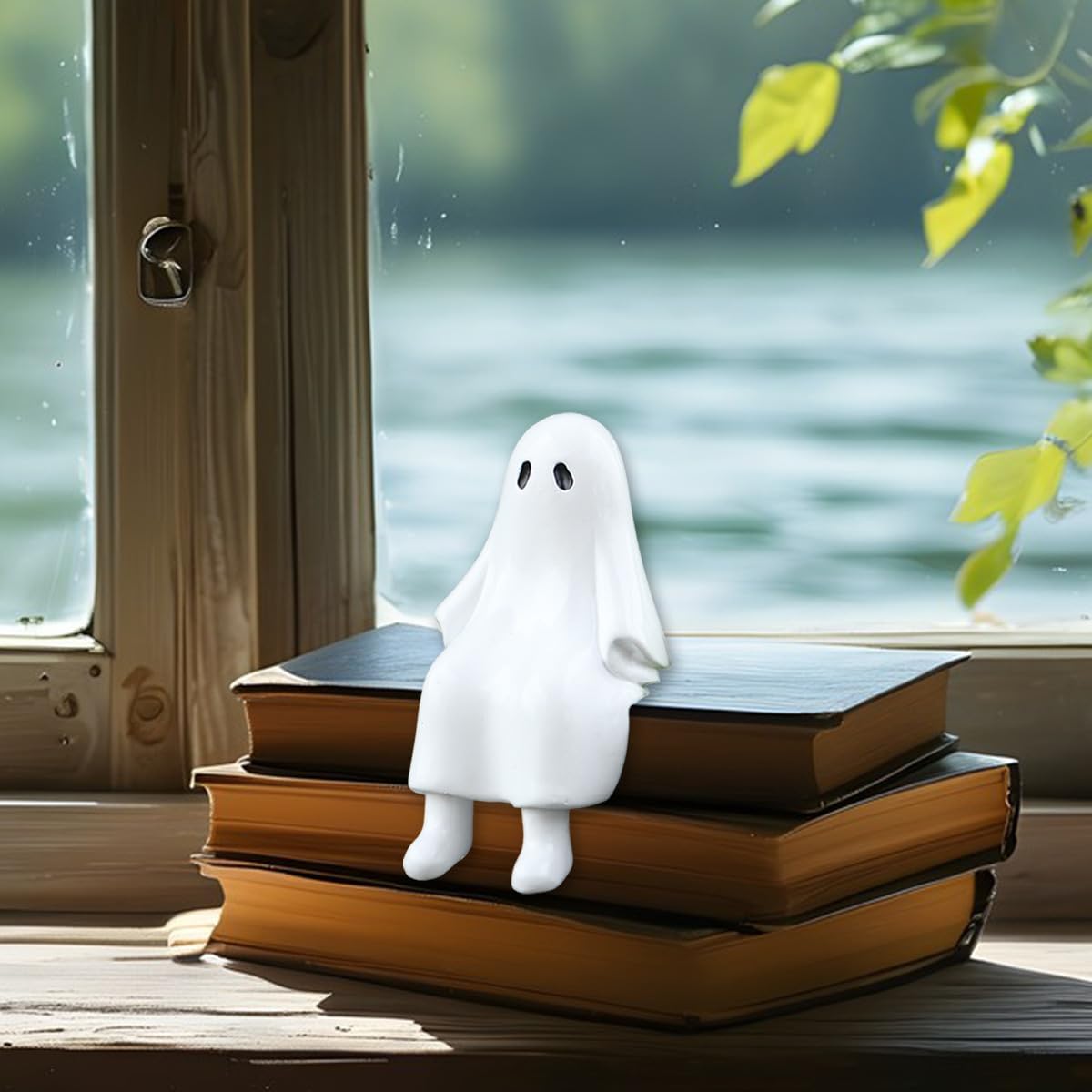 XKFLUAHM Cute Figurines Garden Decor Planter Hugger for pots Funny Ghost Outdoor Gifts Women Plant Flower Yard Lawn Ornament