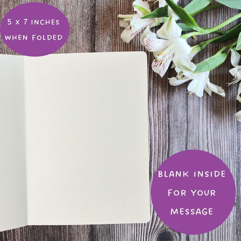 Whitman and Daughter Gardening Thank You Card (1 Premium Card, 5X7 Inch) blank garden notecard for all occasions like miss you, Mother's Gardener Day, Garden Birthday Cards too - 1125