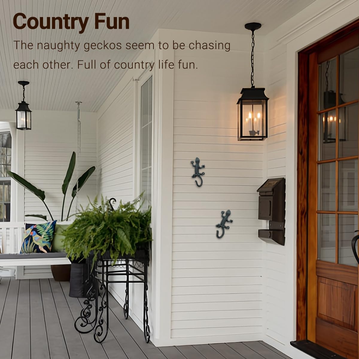 Fun Cast Iron Outdoor Towel Hooks Hooks, Cool Gecko Pool Towel Hooks, Heavy-Duty Coat Rack, Lovely Lizard Pool Towel Holder for Outdoor and Indoor, Cute Key Holder and Wall Decor (Set of 4)