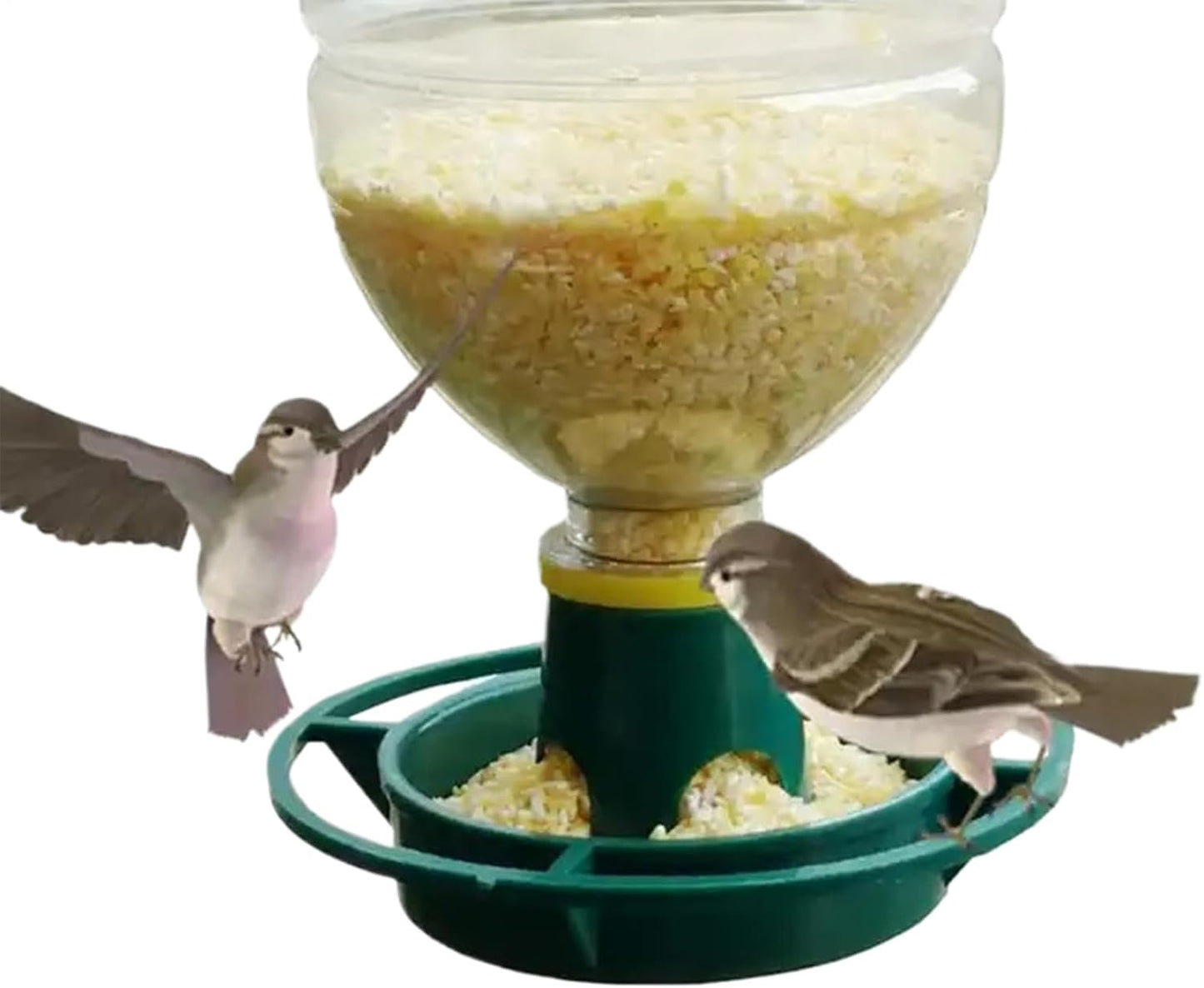 Outdoor Bird Feeder, Multifunctional Feeding Bowl, 8x6 Inches Hangable Dish with Water Container, Garden Bird Feeder, Lovebird Feeding Station with Sturdy Design, Parakeet Care for Backyard Patio