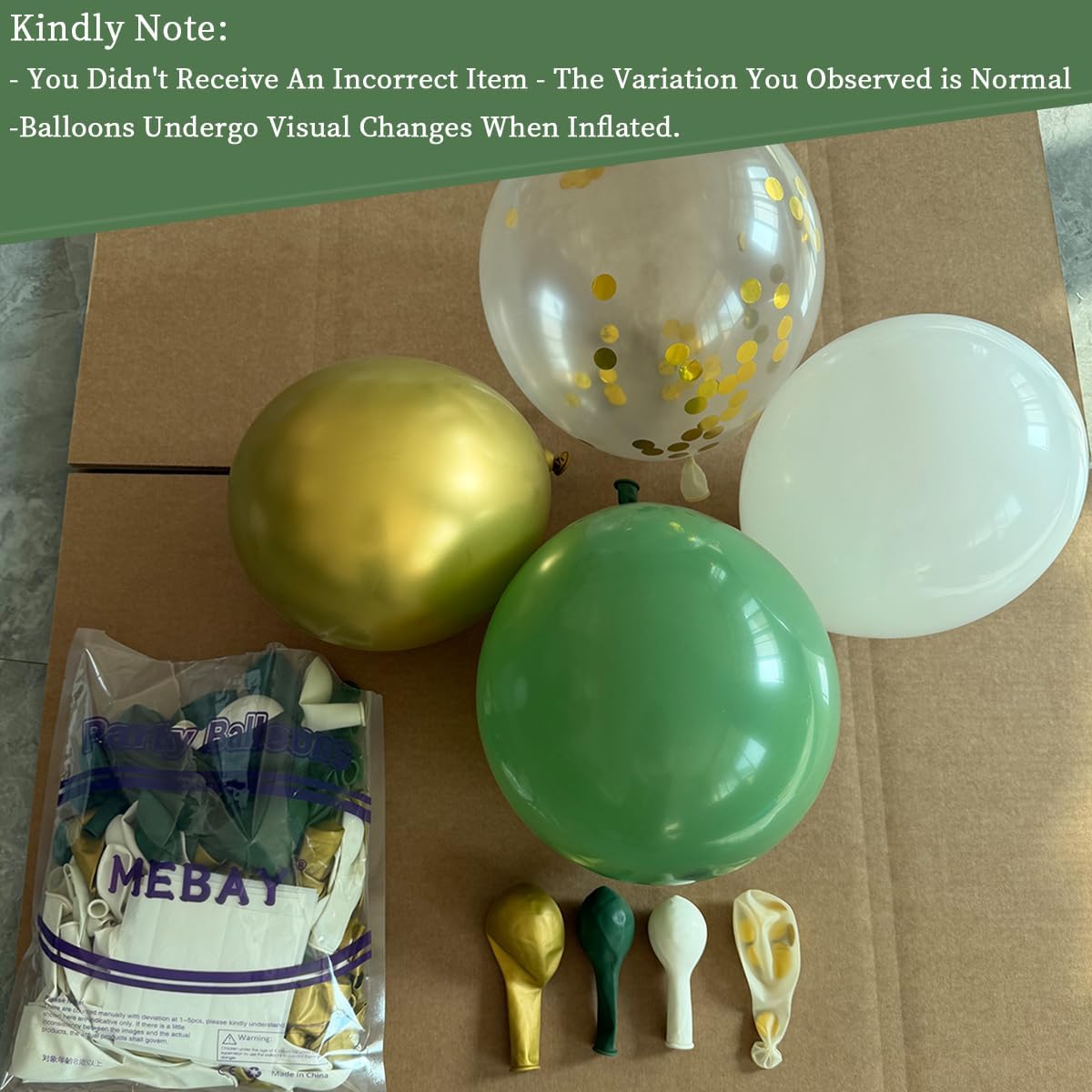 Sage Green White Gold Balloon Garland Arch Kit, 146Pcs Latex Balloons 