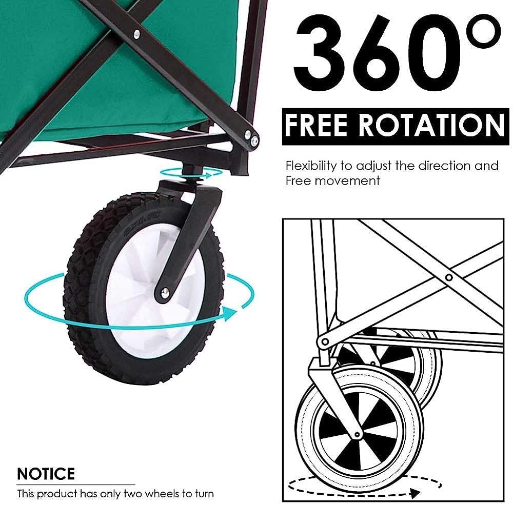 Handcart, Garden Trolley Foldable Cart Heavy Duty Festival Trolley Pul