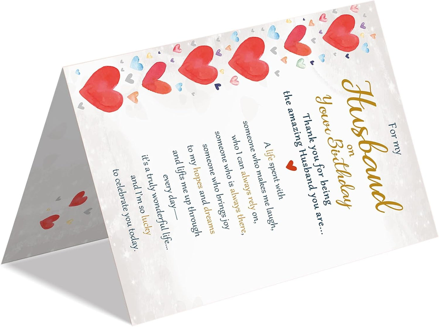 Funny Birthday Card Gifts for Husband from Wife, Happy Birthday Decorations for Men-8x5.3 Inches, Double-Sided