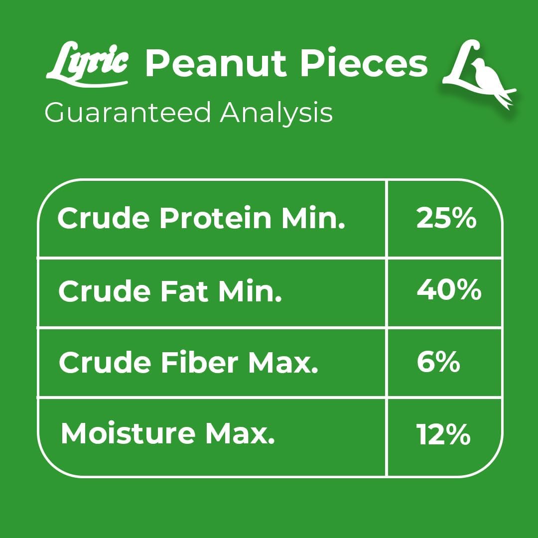 Lyric Peanut Pieces - Shelled Peanuts for Wild Birds 15 lb and Lyric F