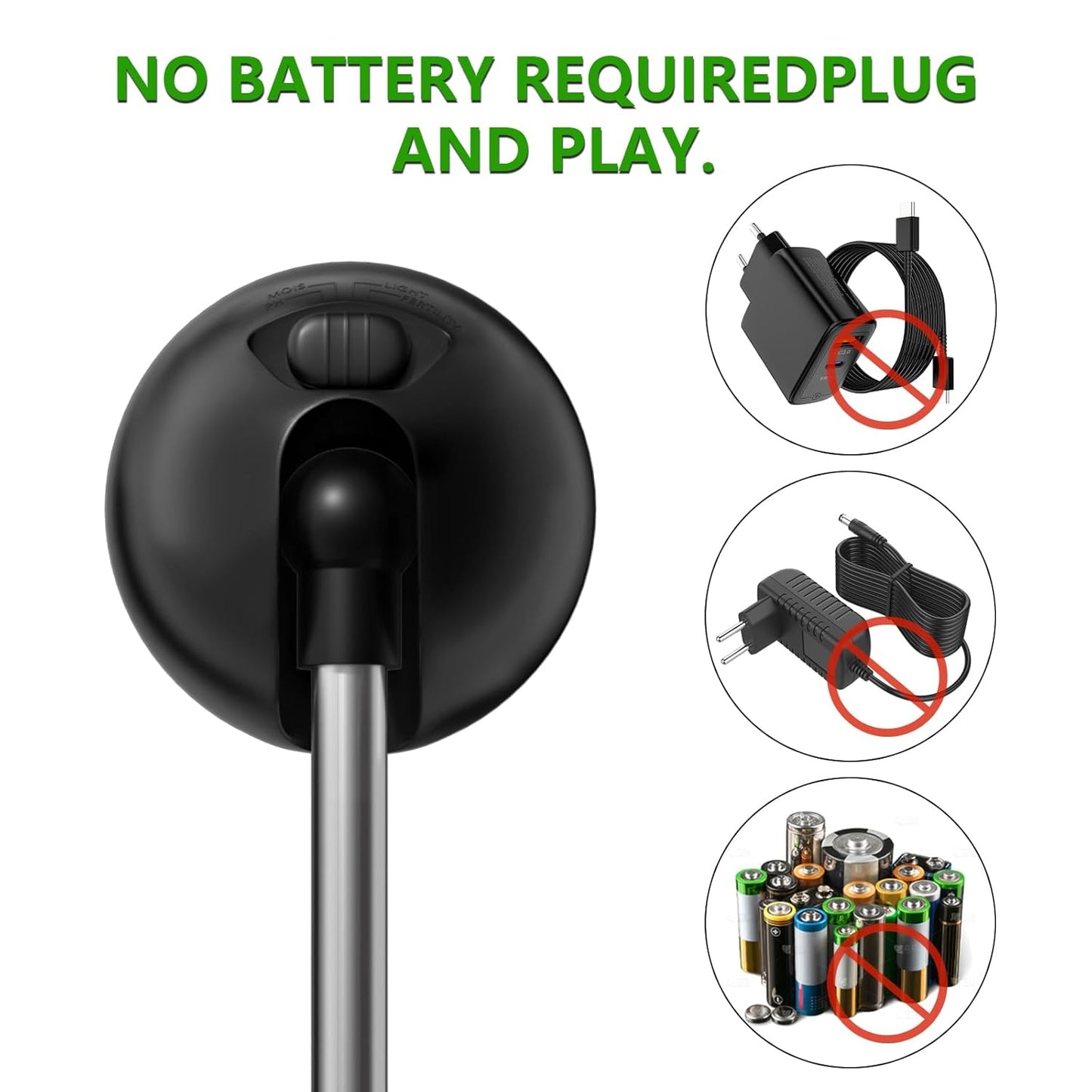 4-in-1 Soil Tester, Battery Free Plant Moisture Meter with PH/Moisture