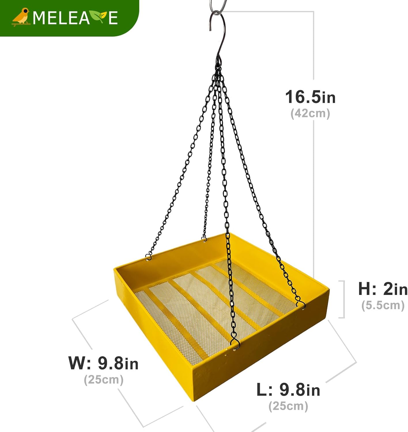 Bird Feeders for Outdoors, Platform Bird Feeder for Outside, Large Capacity 3.5 lbs
