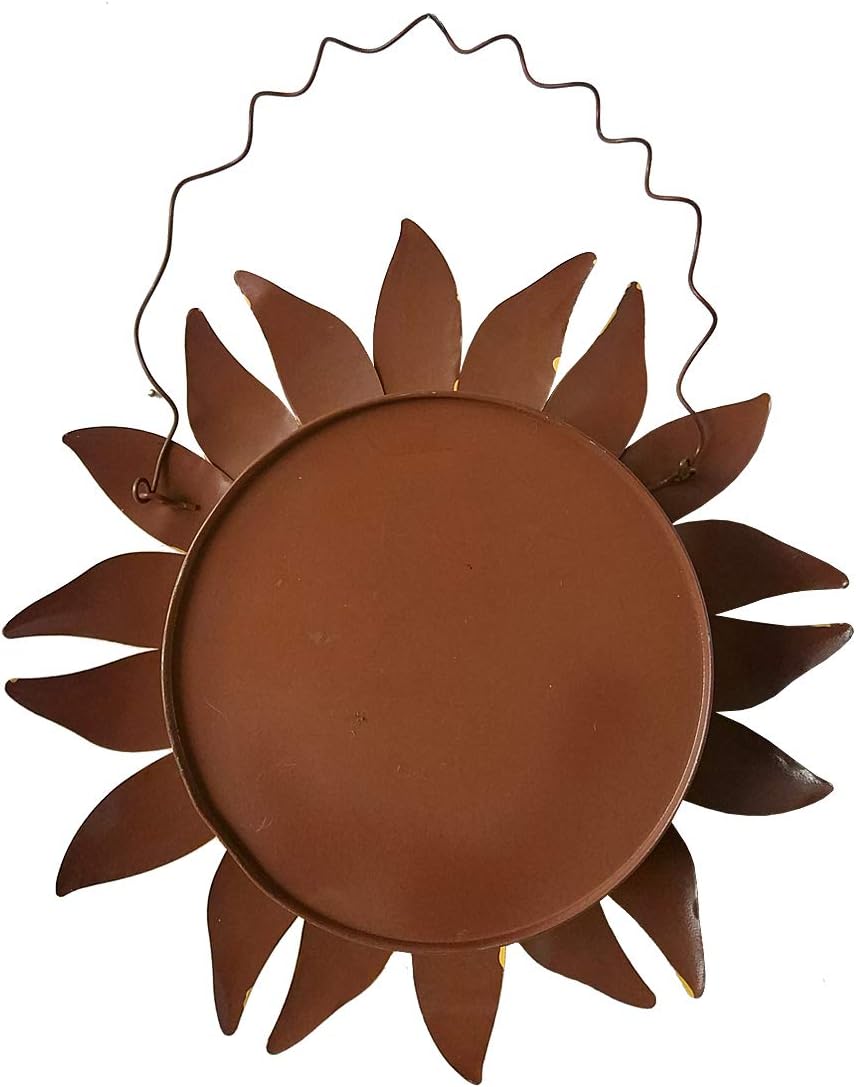 E-view Metal Sunflower Birdhouse Decorative Hand-Painted Hanging Bird House