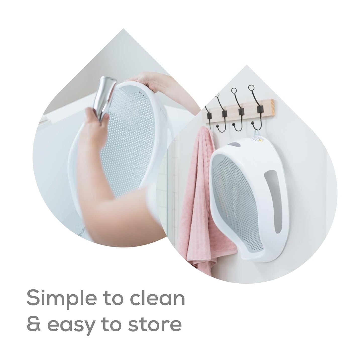 Angelcare Baby Bath Support (Gray) | Ideal for Babies Less Than 6 Mont