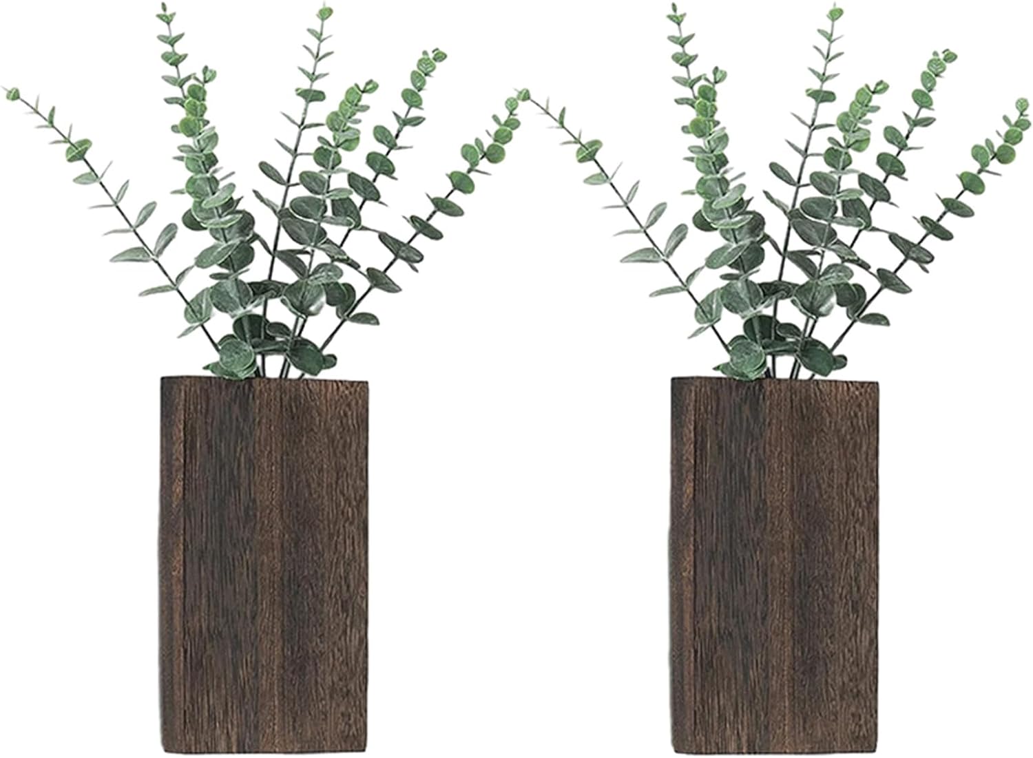 2pcs Wall Mounted Wood Planter Space Saving Indoor Plant Holder for Dr
