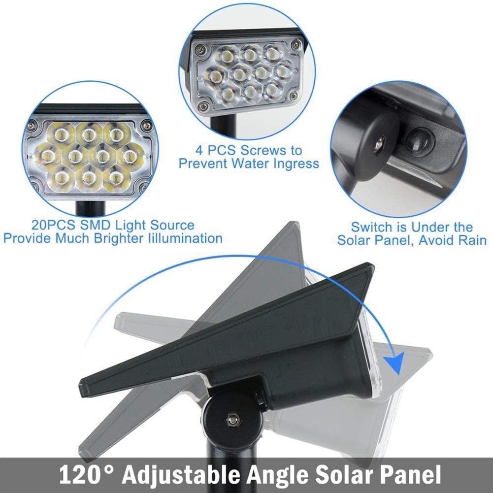 Wall Lamps,20Led Adjustable Solar Spotlight Solar Garden Light Ip65 Super Bright Landscape Wall Light Outdoor Light 6000K Solar Lamp/3000K/4 Pcs