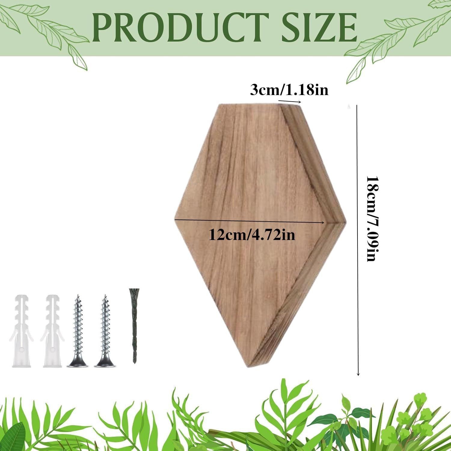 2PCS Wood Wall Planter, Farmhouse Wall Decor Wood Planters for Dried F