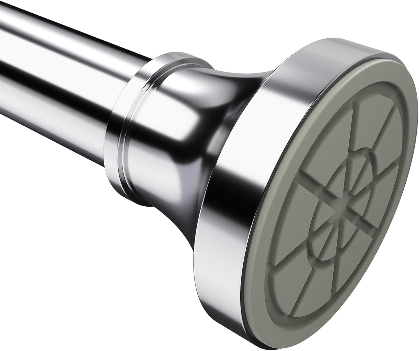 Shower Curtain Rod, 31-80 Inches Adjustable Tension Rod, 1-Inch Diameter Heavy Duty Rustproof Stainless Steel, No-Drill Spring Rod for Bathroom, Kitchen and Closet, Silver