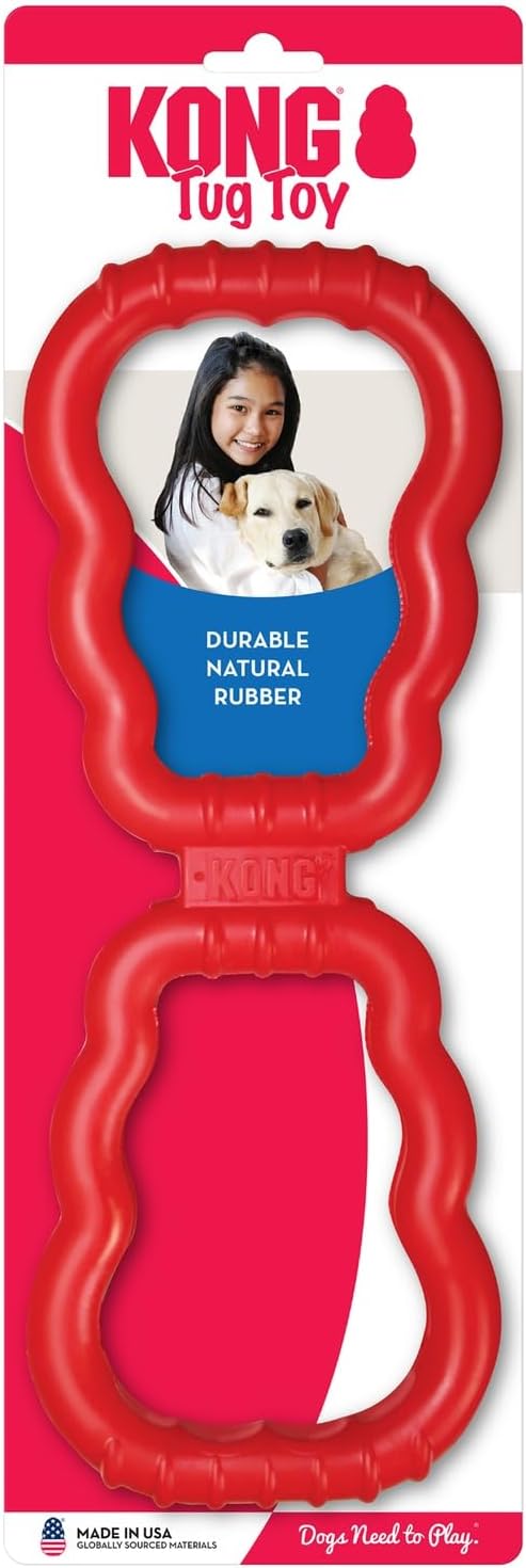 KONG Tug Toy - Dog Supplies for Tug of War - Natural Rubber Dog Toy fo
