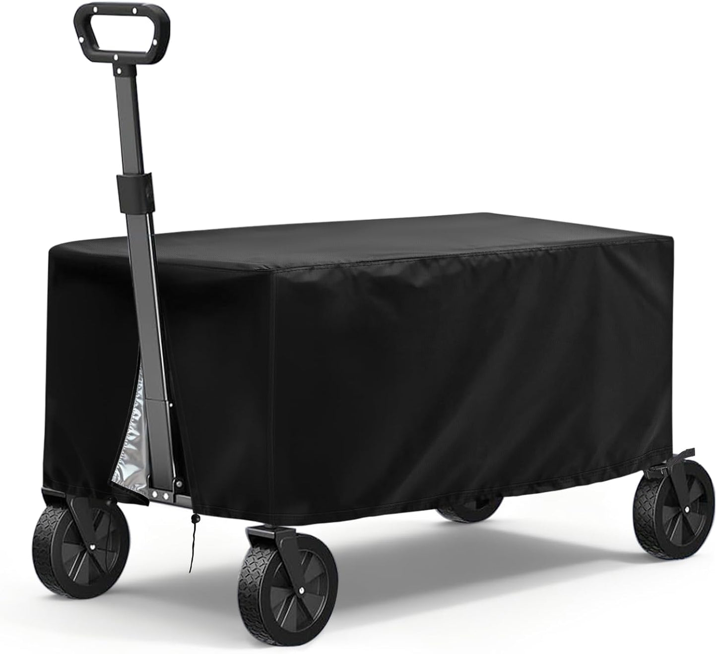 TheElves Collapsible Wagon Cover, Outdoor Folding Garden Cart Covers Heavy Duty, Waterproof Windproof Dustproof UV-Resistant Cover for Beach Sport and Camping Wagons - 48 x 24 x 20 inch