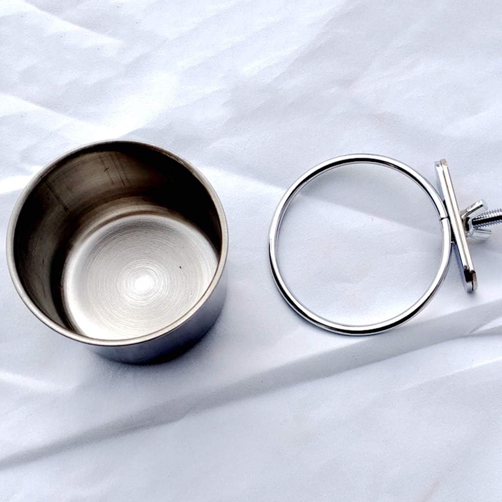 S/for M/L/XL Stainless Steel Pet Parrot Feeding Drinking Cup Water Cage Anti-Turnover Hanging Bowl Cup Birds Foods