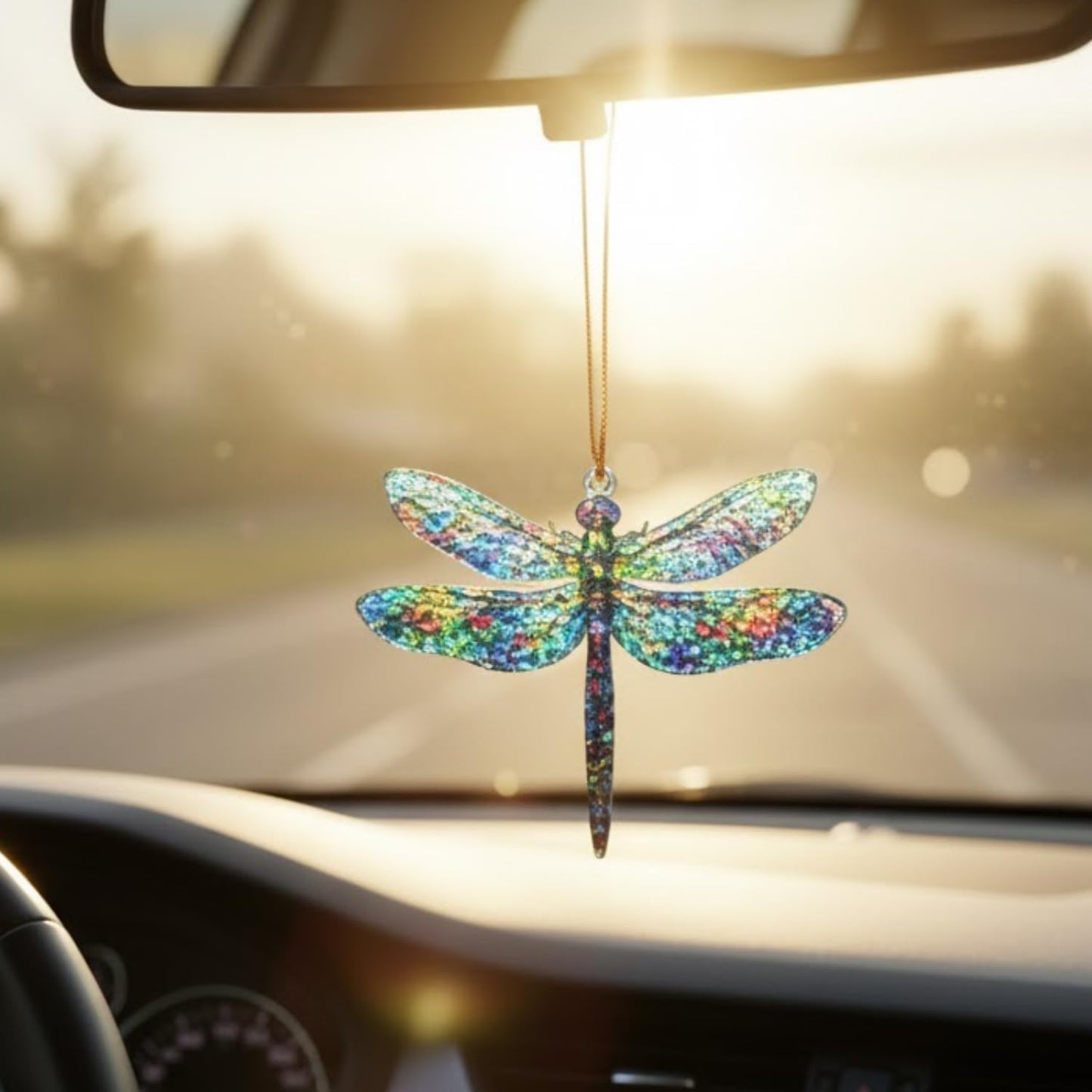 Dragonfly Suncatcher Ornament Acrylic, Faux Stained Glass Window Hanging Decoration, Decorative Hanging Ornaments, Dragonfly Gifts for Women, Dragonfly Decor, Garden Wind Chimes Decor