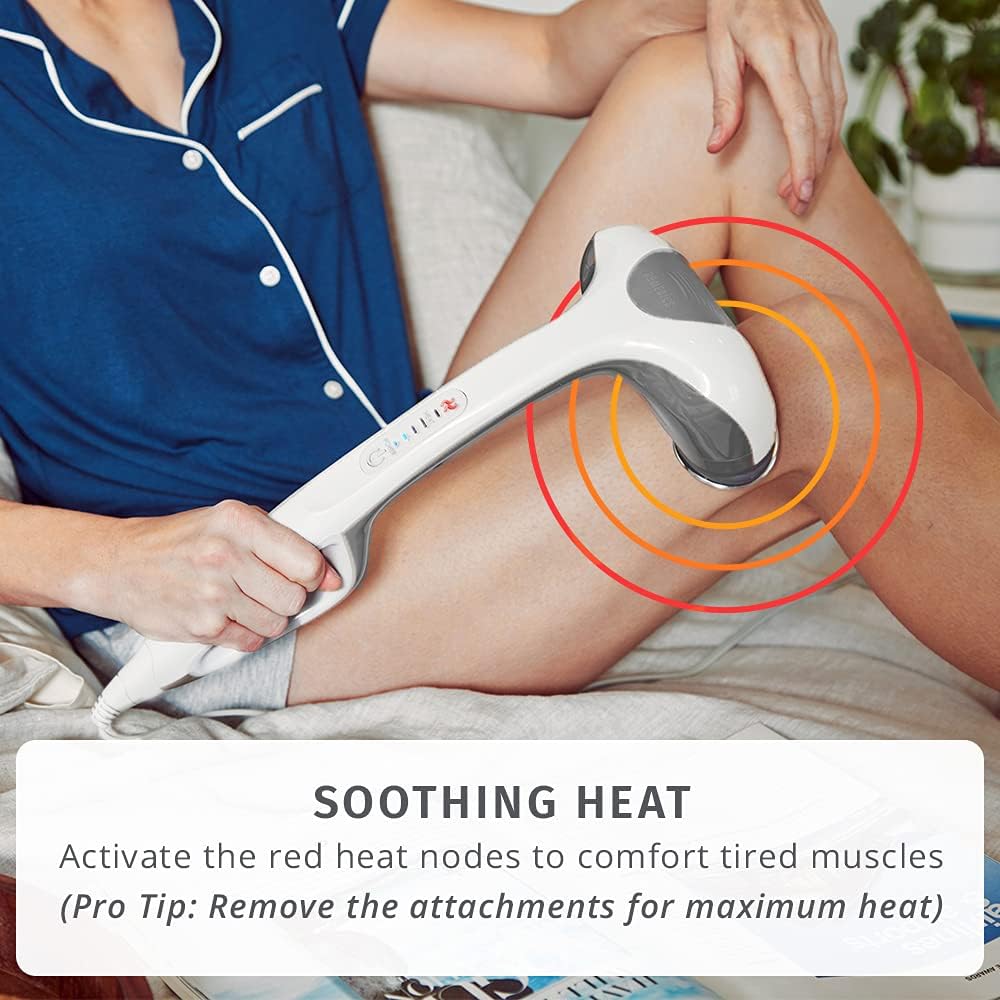 Homedics Back Massager - Heated Automatic Percussion Back, Body and Ne
