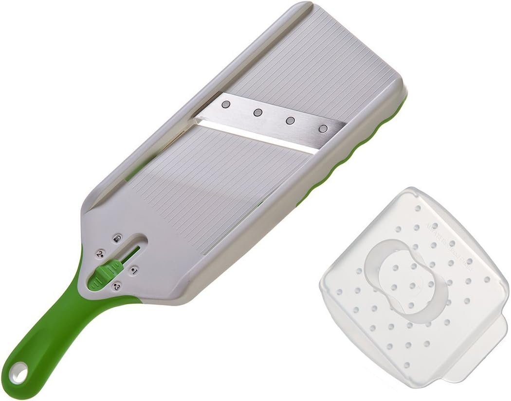 PrepSolutions Adjust-A-Slice Mandoline Slicer, Green – Adjustable Thic