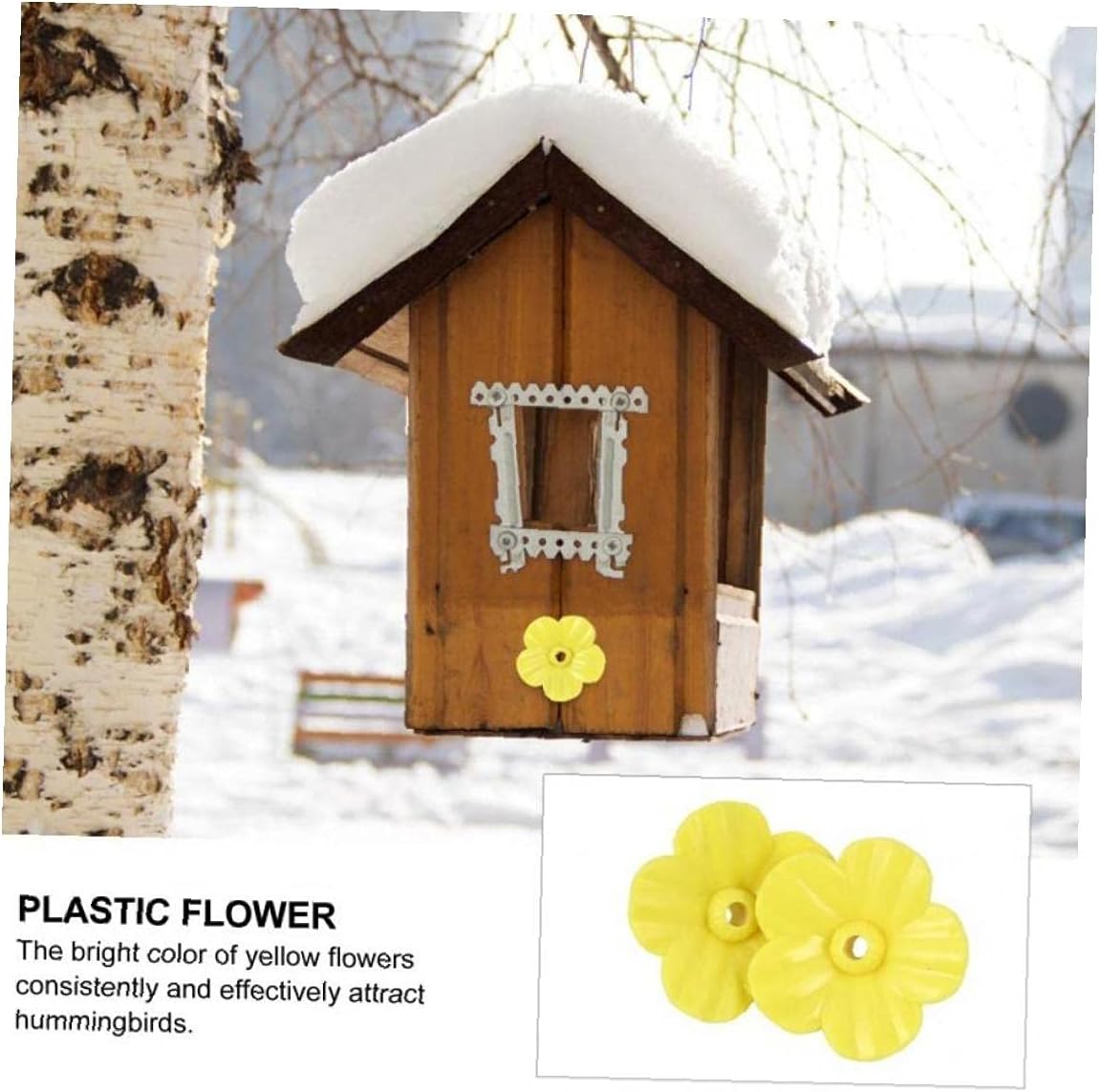 12pcs Birds Replacement Flowers Yellow Feeder Replacement Flower Flower for Feeder Use
