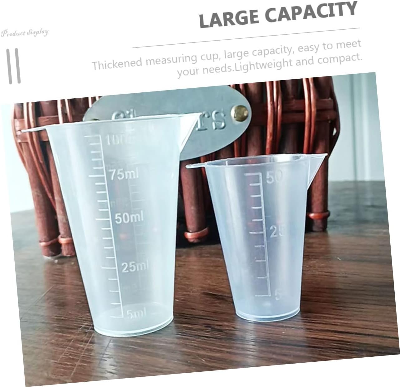 PRETYZOOM 80pcs Measuring Cups Plastic Orchard Measuring Tools Scale f