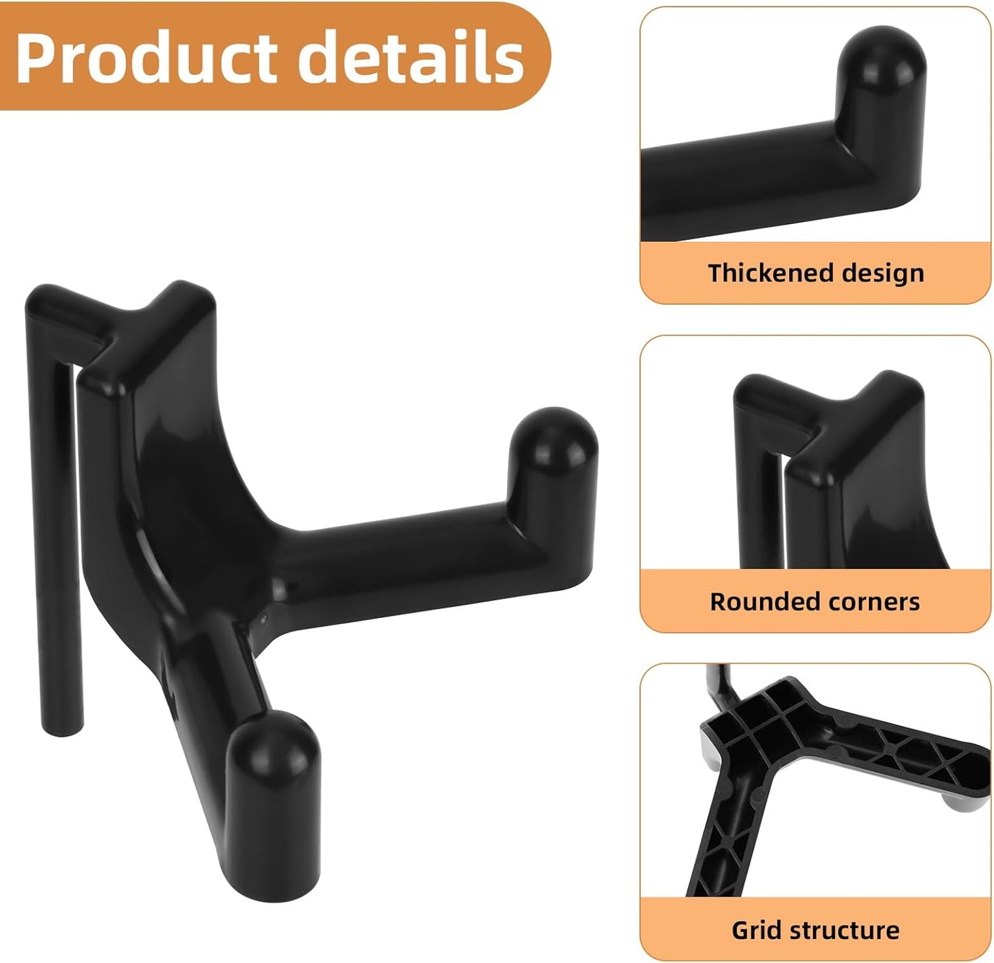 6pcs Shed Hooks for Rubbermaid Fasttrack, Plastic Multi Purpose Shed Organizer Accessories, Power Tool Hangers Holder Organization and Storage for Garage Hanging Shovel Rake Sports Equipment