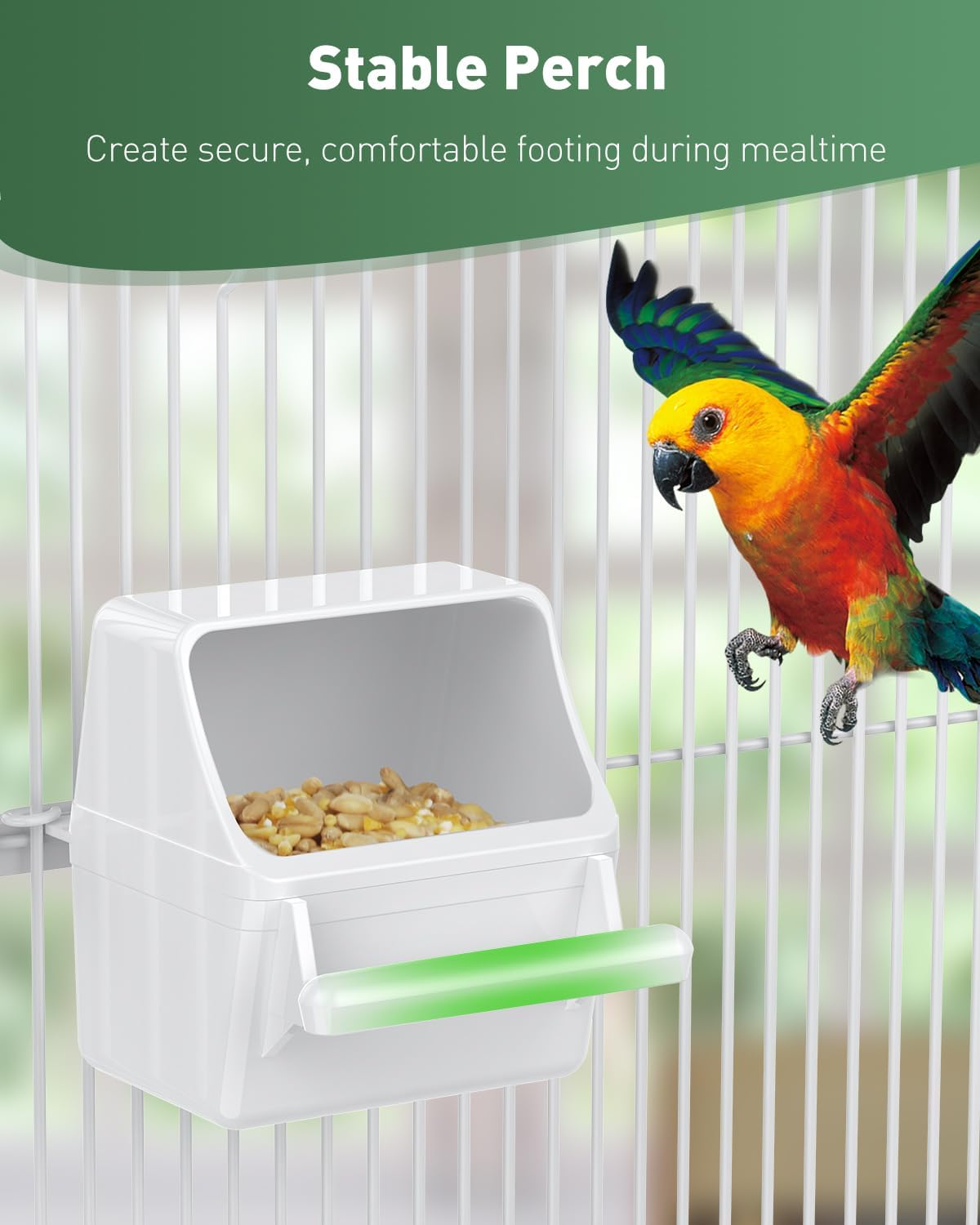 Pawfly 2 Pcs Bird Feeder, Hanging Plastic Water Dispenser with Hooks, 