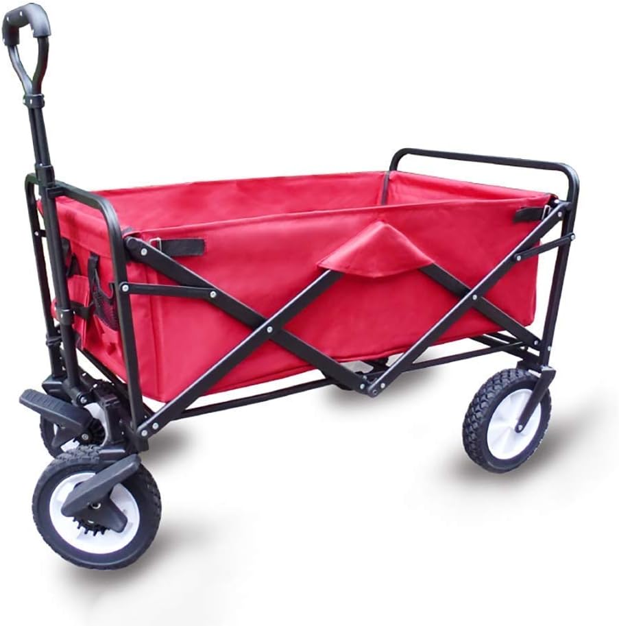 Portable Folding Garden Trolley Cart Heavy Duty Trolley Wagon Multi-Fu