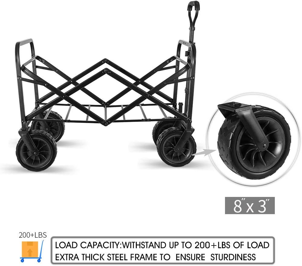 WHITSUNDAY Collapsible Folding Garden Outdoor Park Utility Wagon Picni