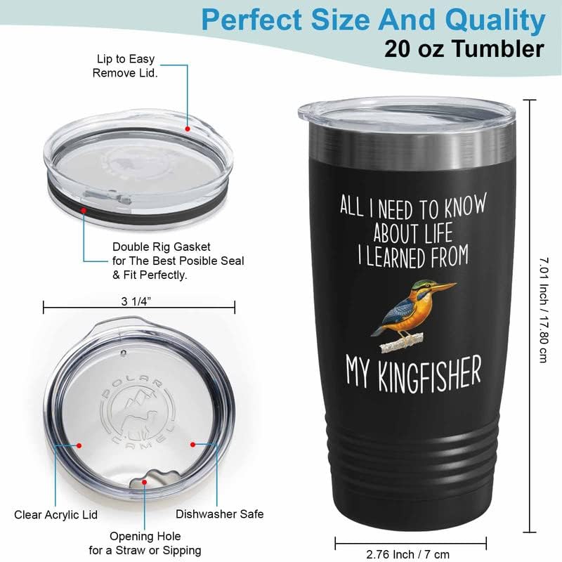 Bird Lover Black Edition Viking Tumbler 20oz - Lfe My Bird - Hummingbi