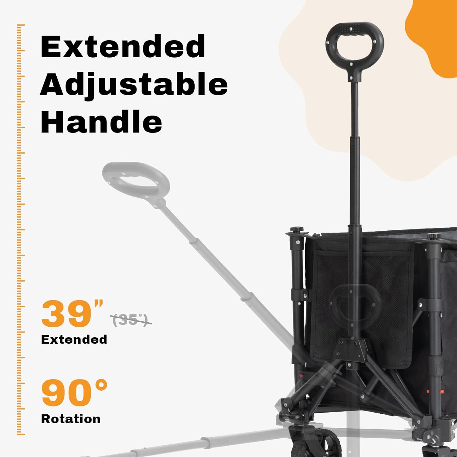 Overmont 3 in 1 Collapsible Wagon Cart - Ultra-Compact & Lightweight F