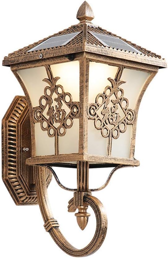 Wall Lamps Led Solar Wall Light Garden Vintage Solar Lantern Wall Lights Outdoor Security Lights for Patio Deck Yard Garden Fence Home Stairs Wall Lamp