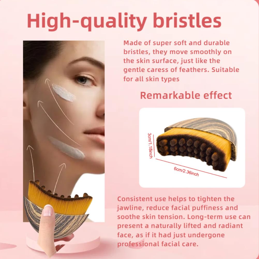 1/2 PCS Lymphatic Contour Face Brush for Sculpting – Anti-Puffiness, D