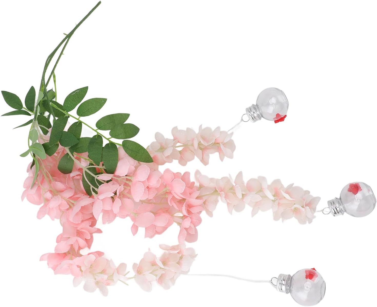 Zerodis Wisteria Flower Bird Feeder Leak Proof Plastic Silk Flowers Hu