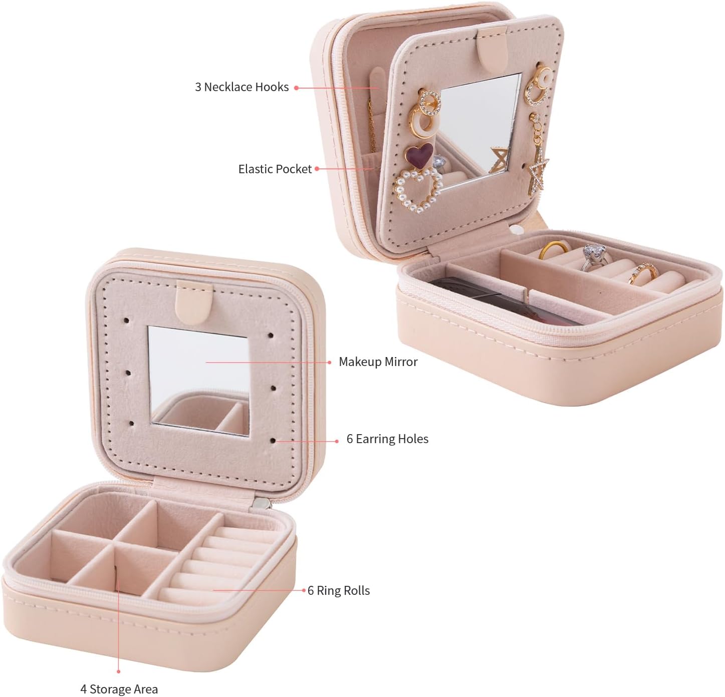 KElofoN Travel jewelry case Travel jewelry box Travel Jewelry Organize