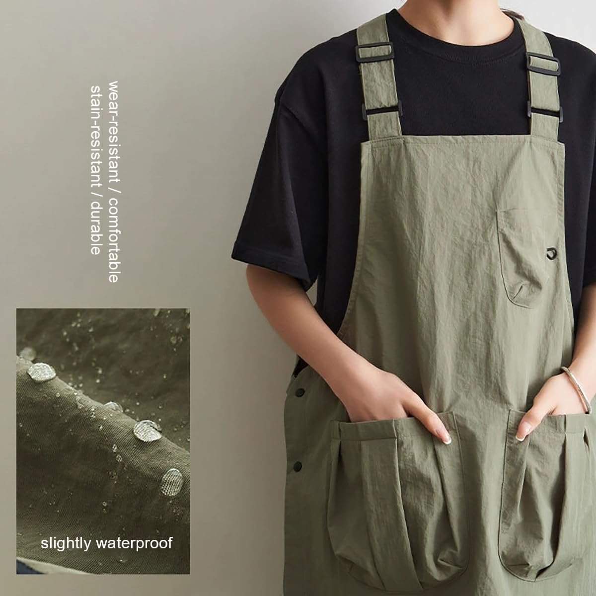 Nanxson Lightweight Apron for Women with Pockets Adjustable Work Apron