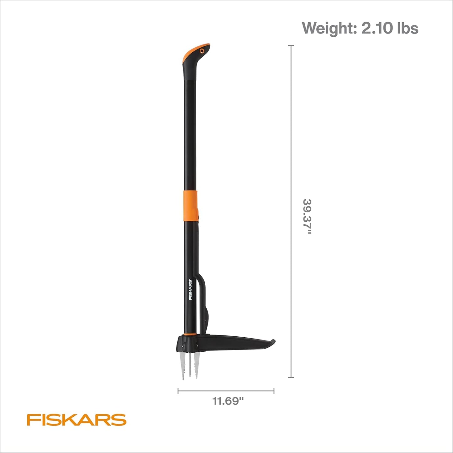 Fiskars 4-Claw Stand Up Weed Puller Tool, Gardening Hand Weeding Tool 