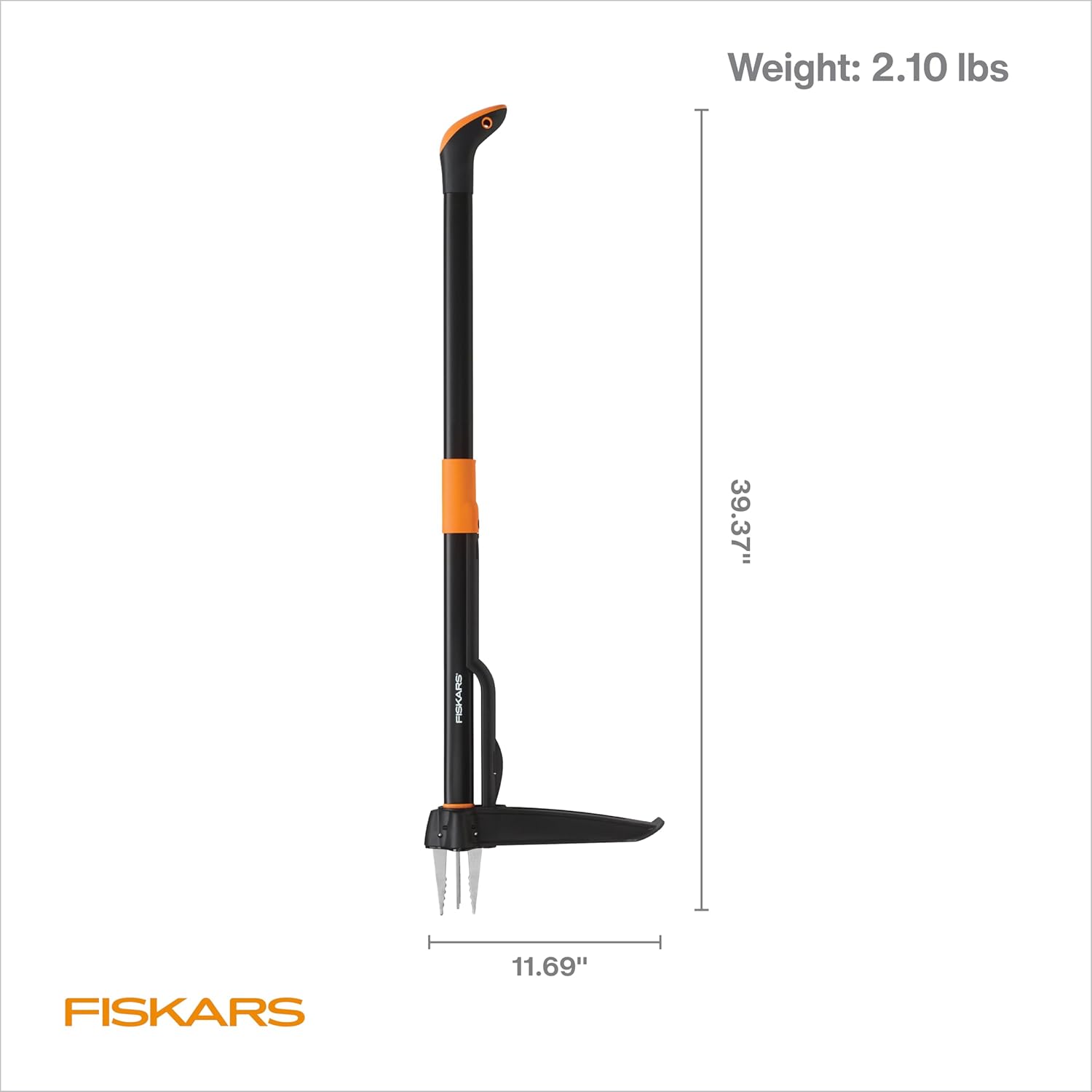 Fiskars 4-Claw Stand Up Weed Puller Tool, Gardening Hand Weeding Tool 