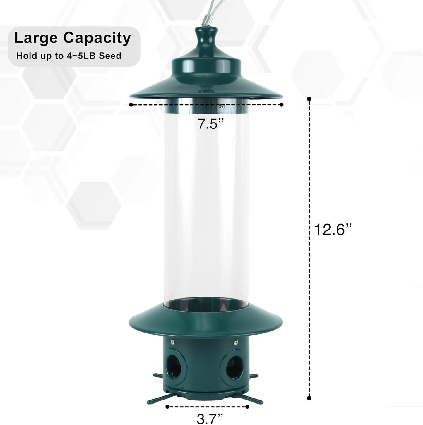 Squirrel Proof Bird Feeders, Heavy Duty Metal Wild Bird Feeders, Bird 
