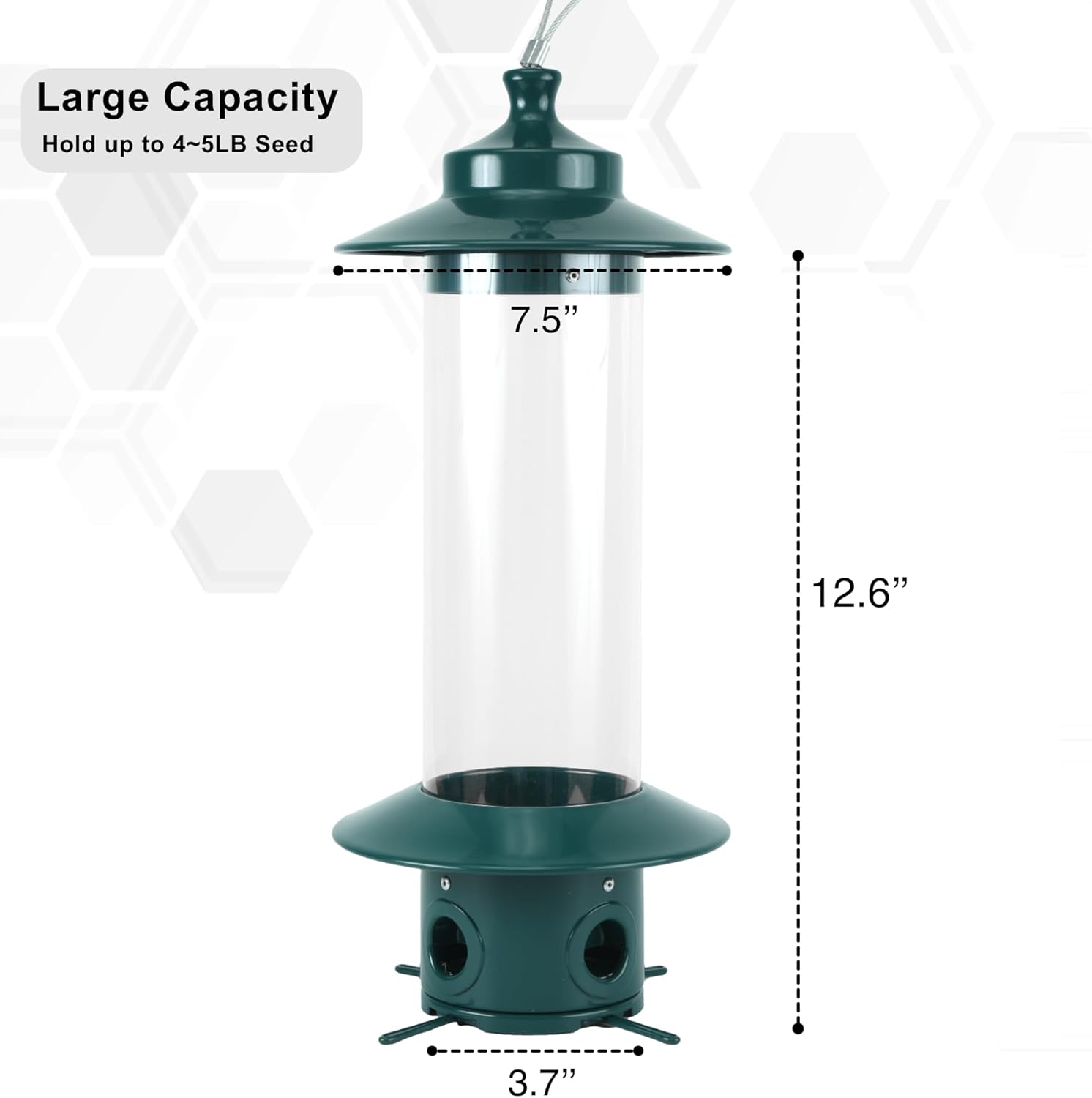Squirrel Proof Bird Feeders, Heavy Duty Metal Wild Bird Feeders, Bird 