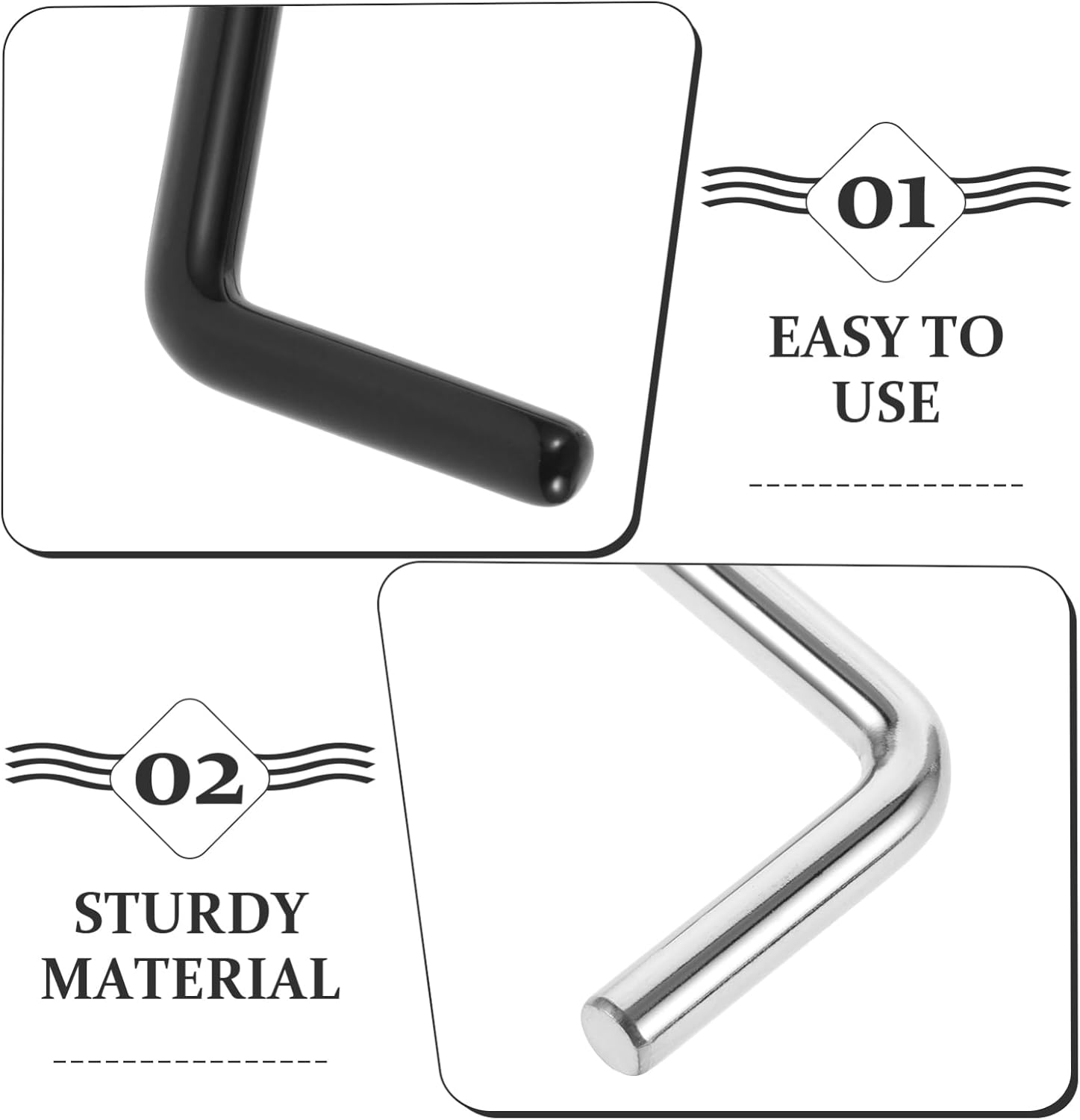 Milisten 6pcs Heavy Duty Garage Hooks for Wall Storage Hangers for Org