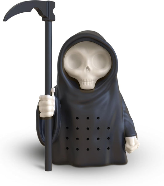 Genuine Fred Grim Steeper Reusable Silicone Tea Infuser, Black Grim Re