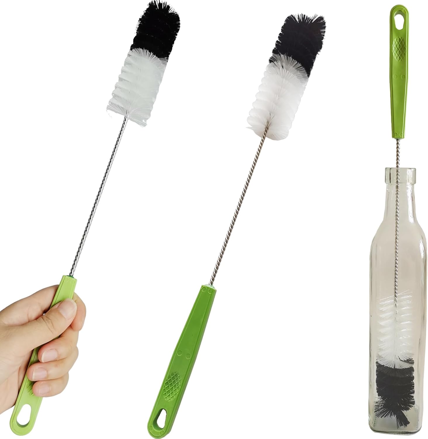 Long Handle Cleaning Brush - 16" Narrow Bottle & Cup Scrubber, Humming