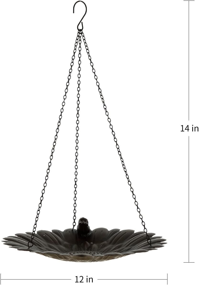 Metal Hanging Bird Feeder Tray to Attracting Bird for Outdoor Garden Decorative Birdfeeder