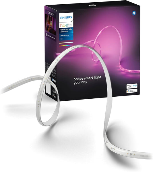 PHILIPS Hue Indoor 10 Ft Smart RGBWW LED Solo Lightstrip Base Kit, 1 P