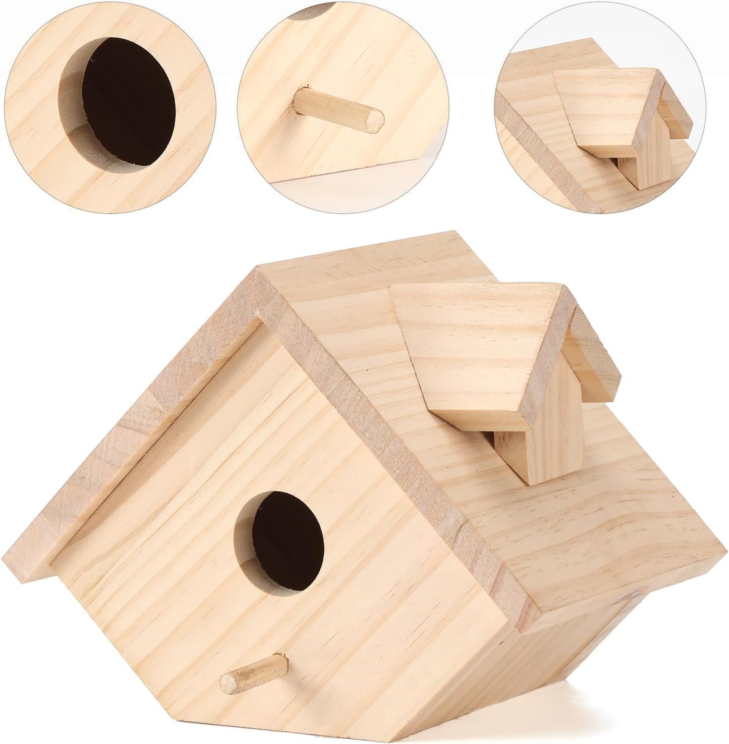 Bird Houses for Outside Bird Houses with Pole Wooden Hanging Birdhouse