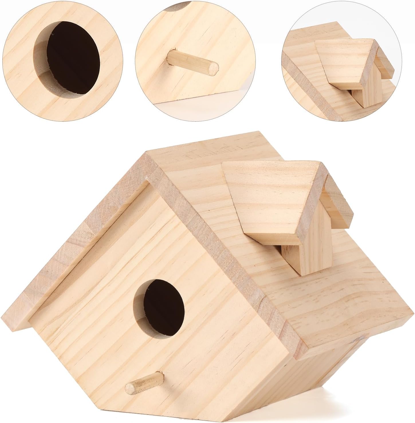 Bird Houses for Outside Bird Houses with Pole Wooden Hanging Birdhouse