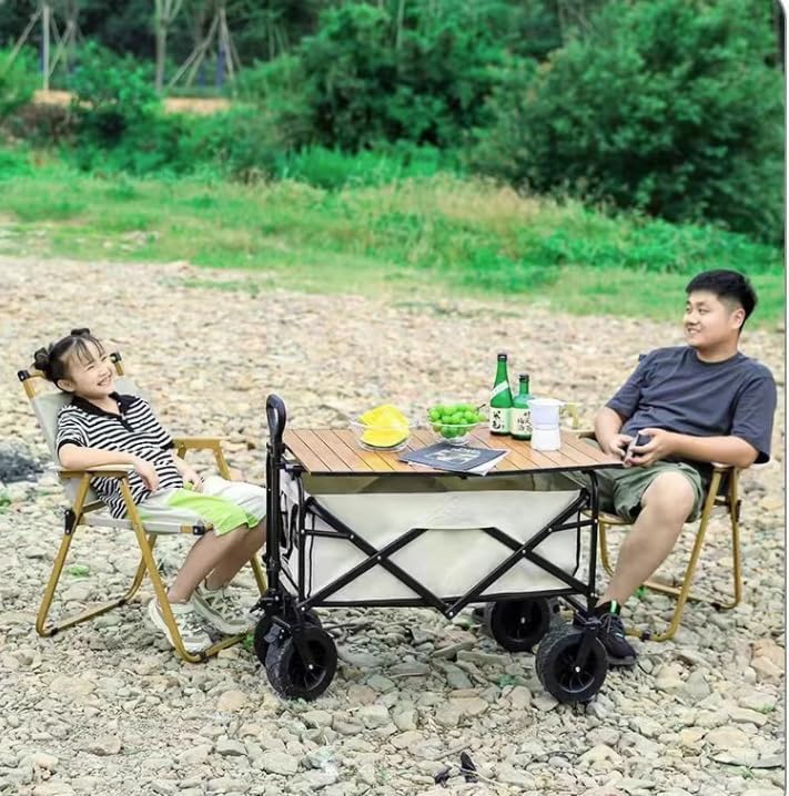 Collapsible Wagon Cart with Wheels Foldable Folding Wagons Carts Silen