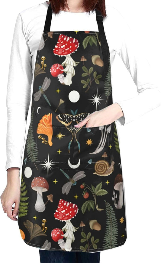 Siiuuol Cute Cats Unisex Waterproof Kitchen Chef Apron - With Adjustab
